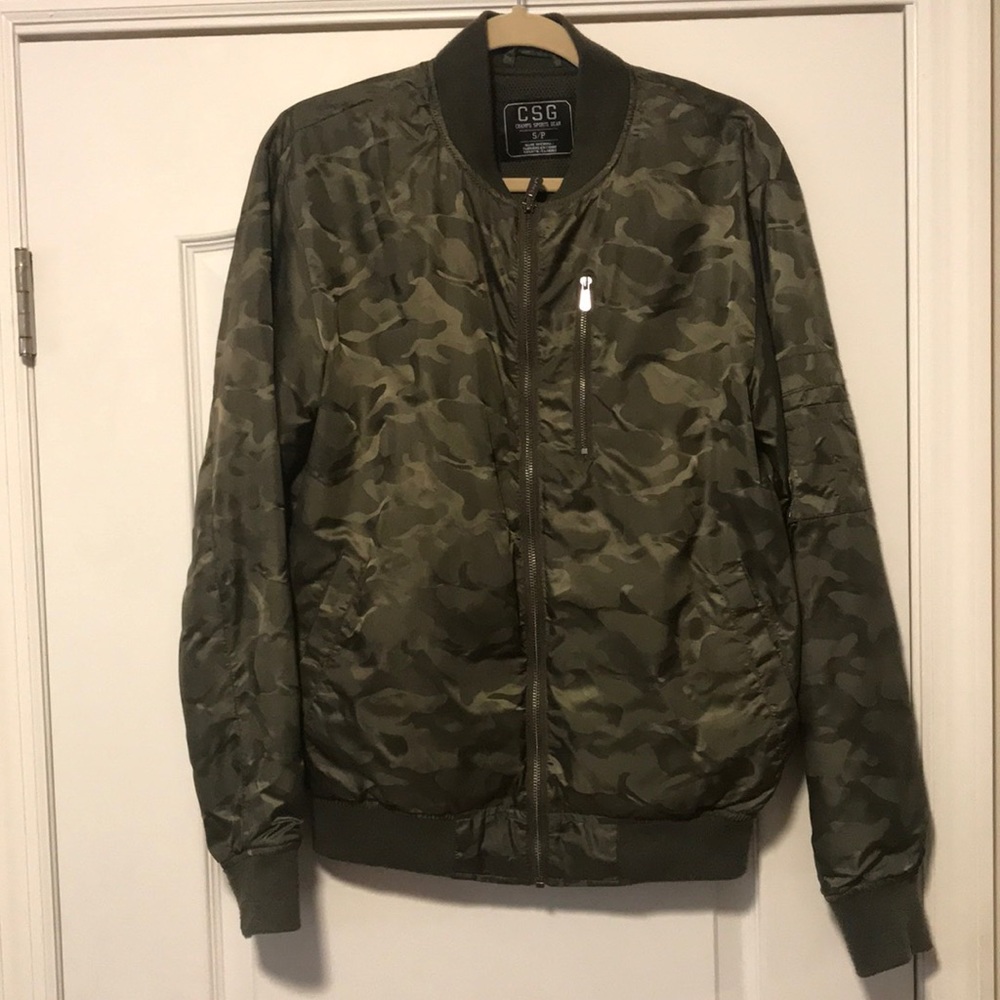 Champs bomber. Size Small. Camo design
